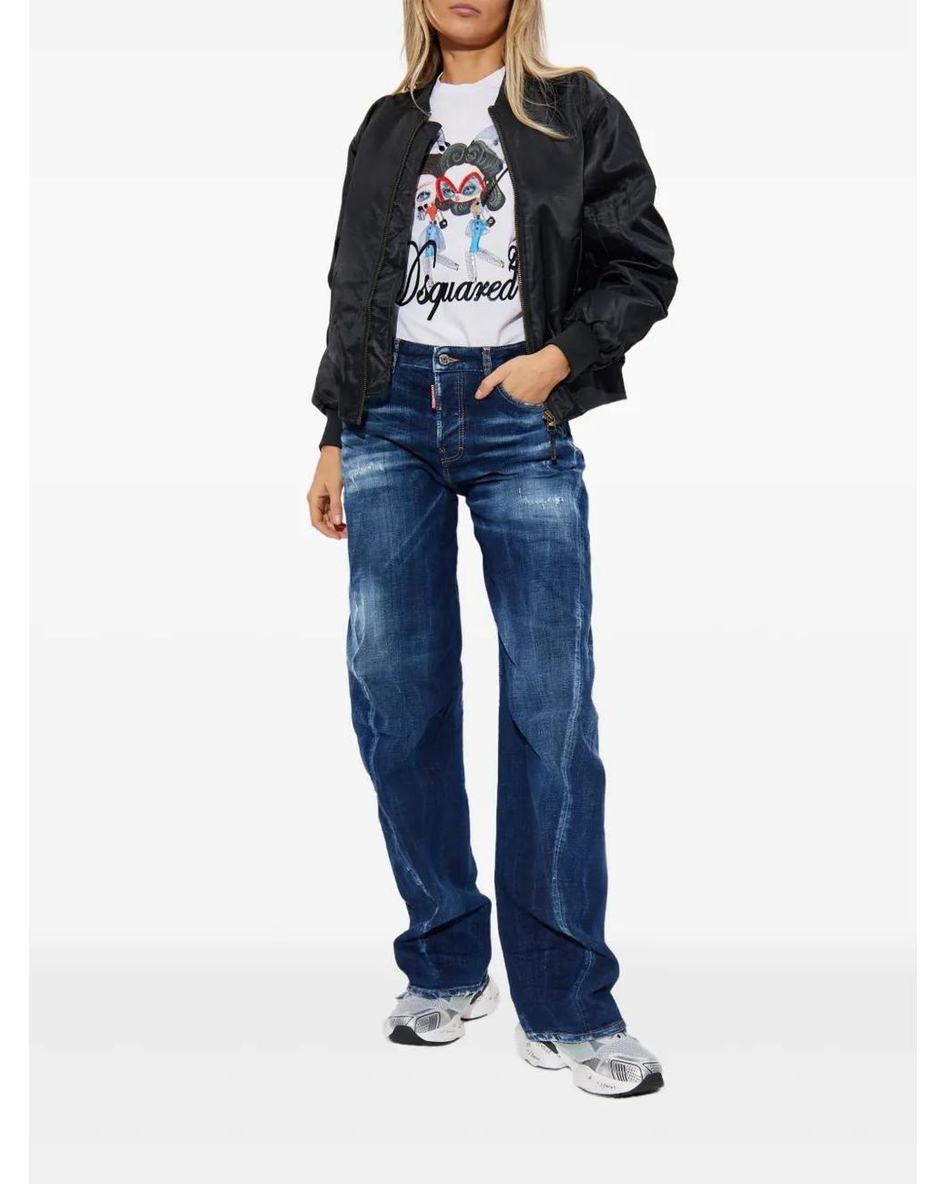 DSquared² Blue D2 Twisted Distressed Jeans
