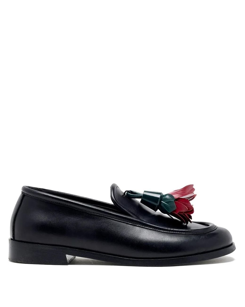 Proenza Schouler Black Mocassins À Fleurs