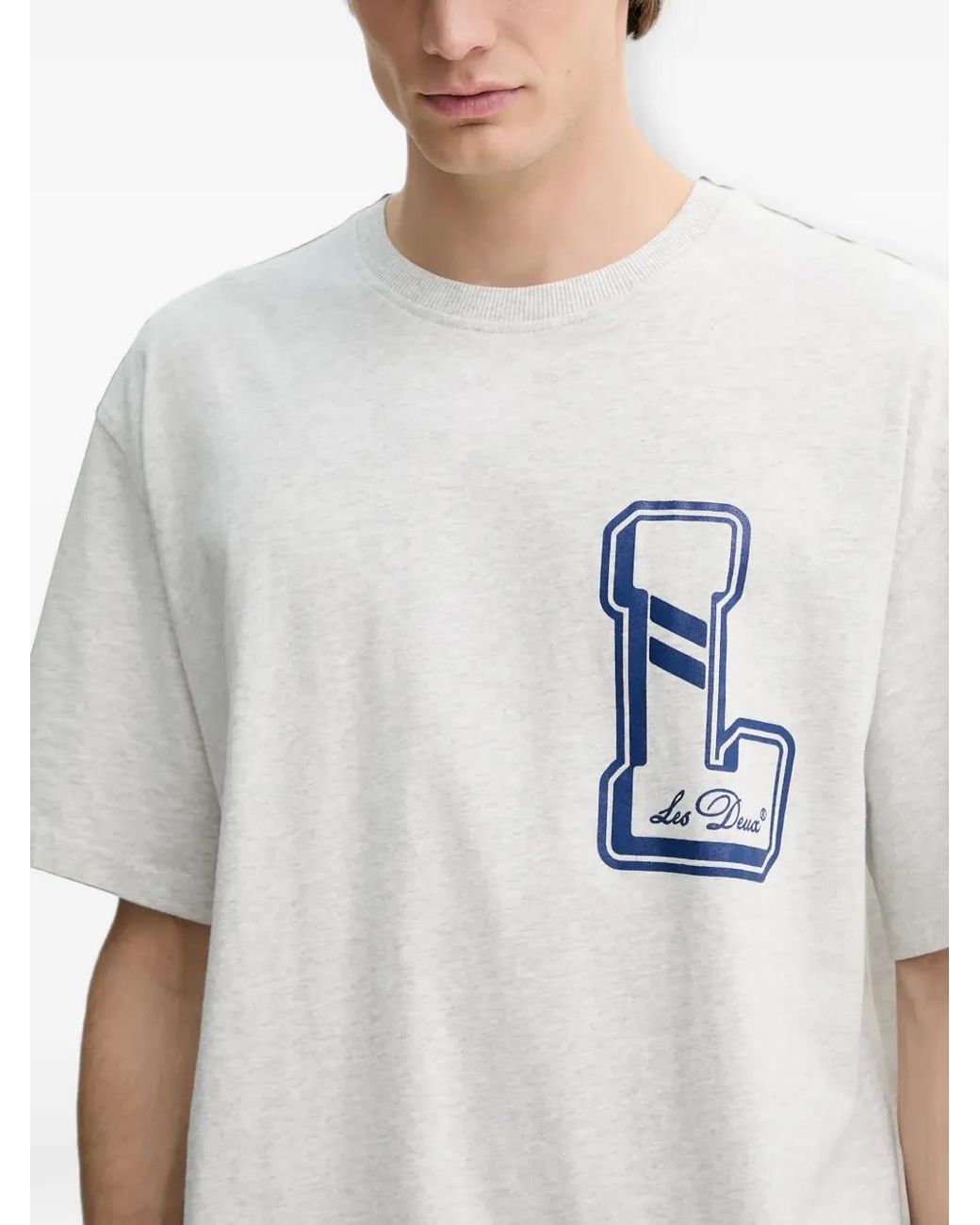Les Deux White Letter Graphic T-Shirt for men