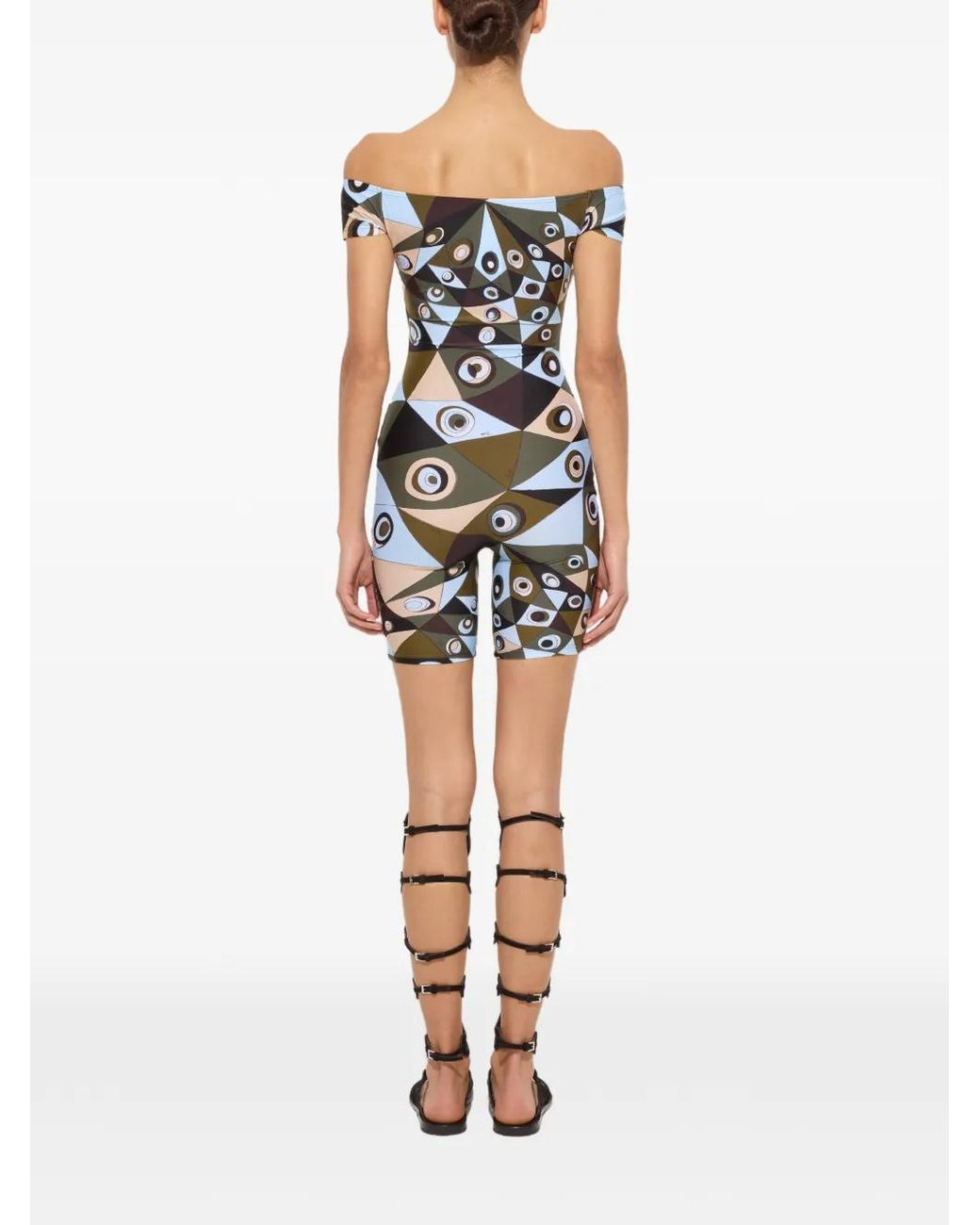 Emilio Pucci White Occhi-Print Jumpsuit