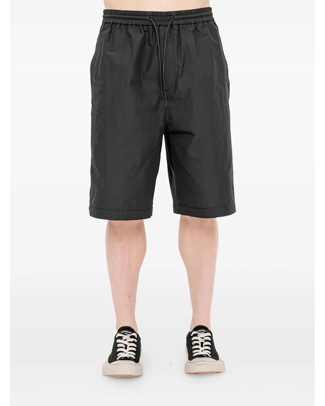 Juun.J Gray Drawstring-Waist Shorts for men