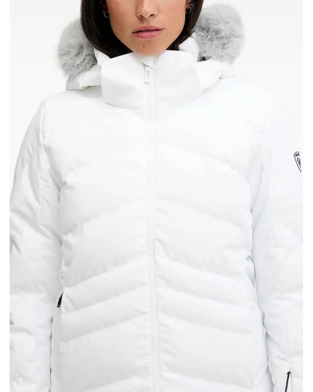 Rossignol White Staci Hooded Ski Jacket