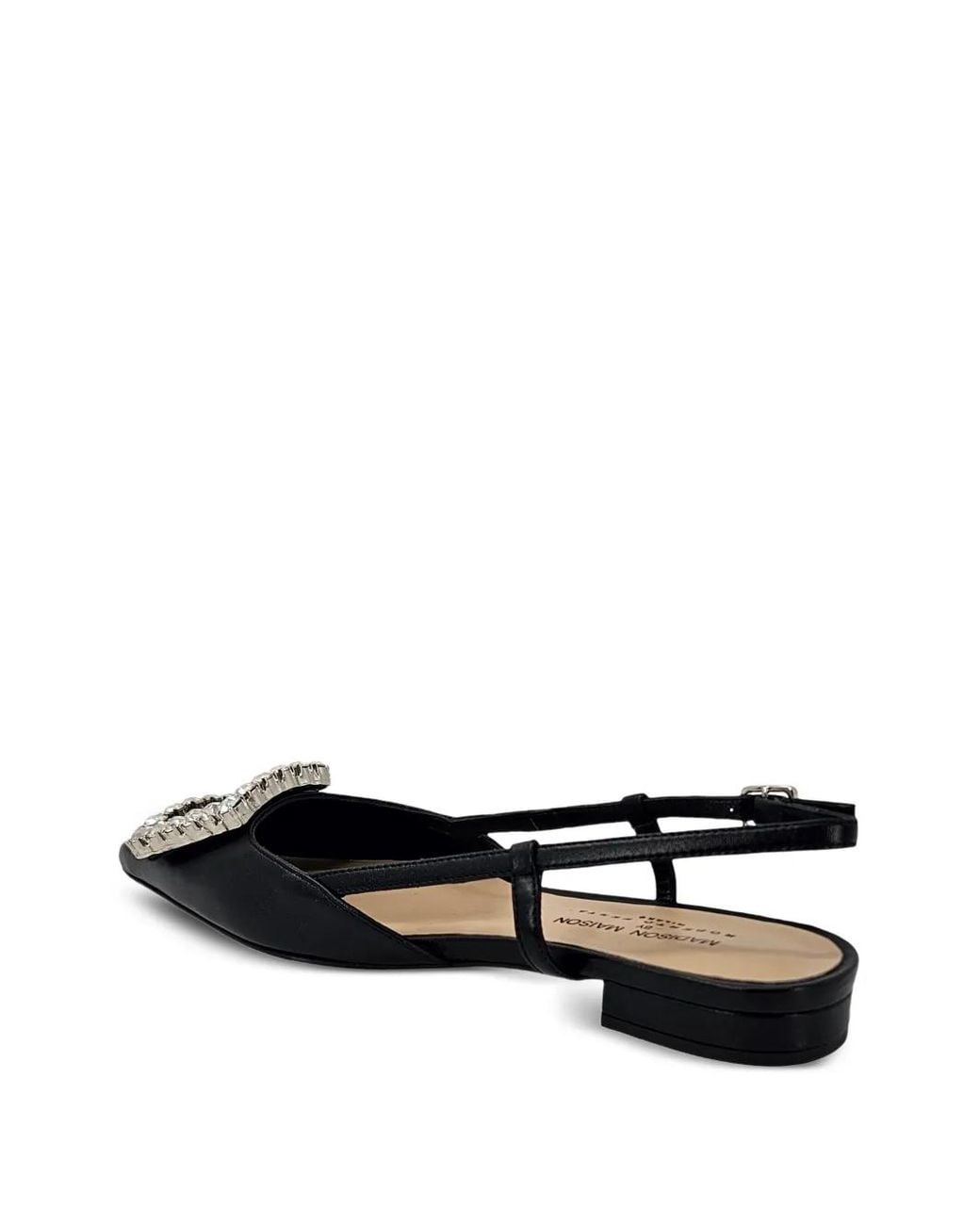 Madison Maison Black Flache Slingback-Pumps mit Verzierung