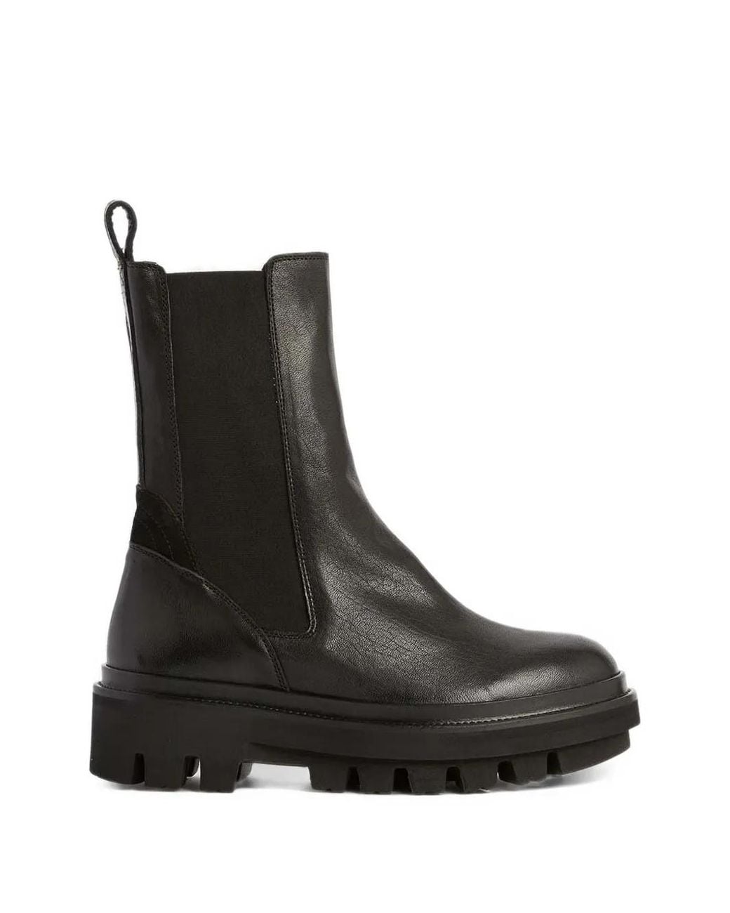 AllSaints Black Billie Chunky-Sole Chelsea Boots