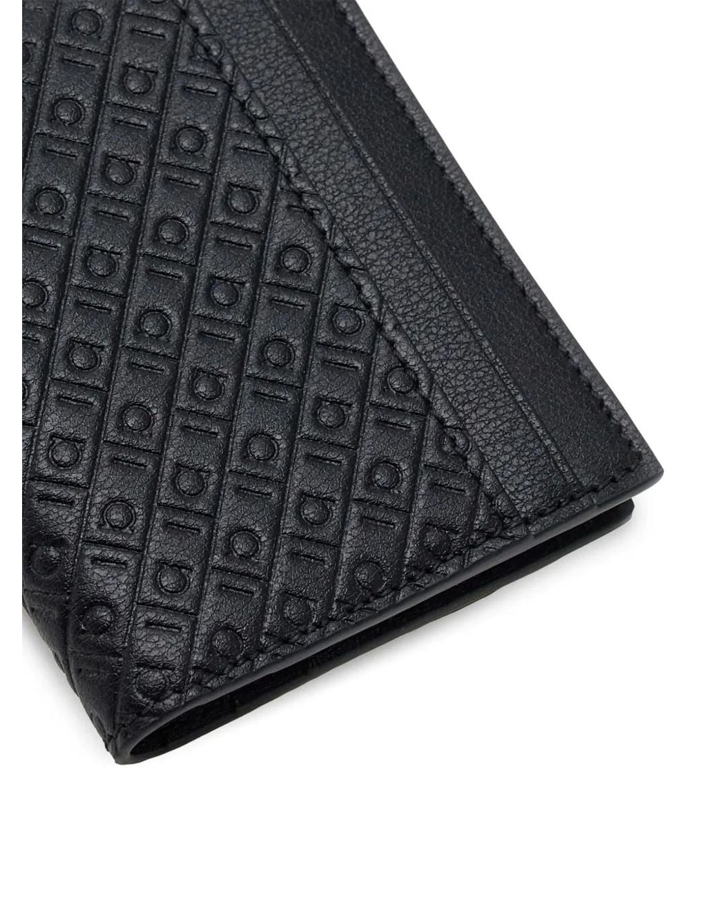 Ferragamo Mini-Geldbörse Mit Prägung in Black für Herren
