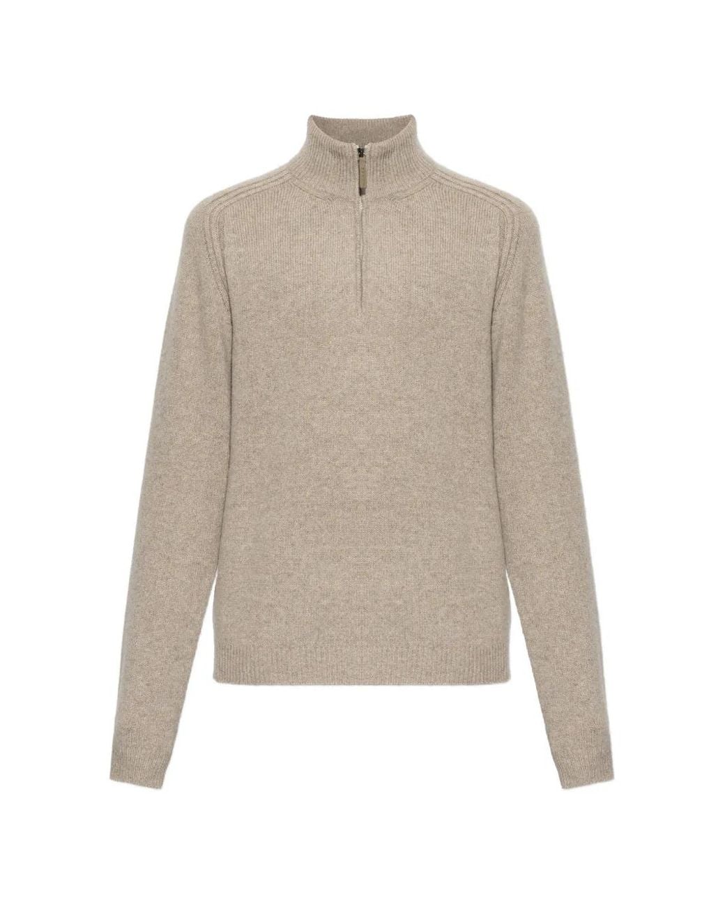 Sease Natural Mouliné 2.0 Quarter-Zip Cashmere Sweater for men