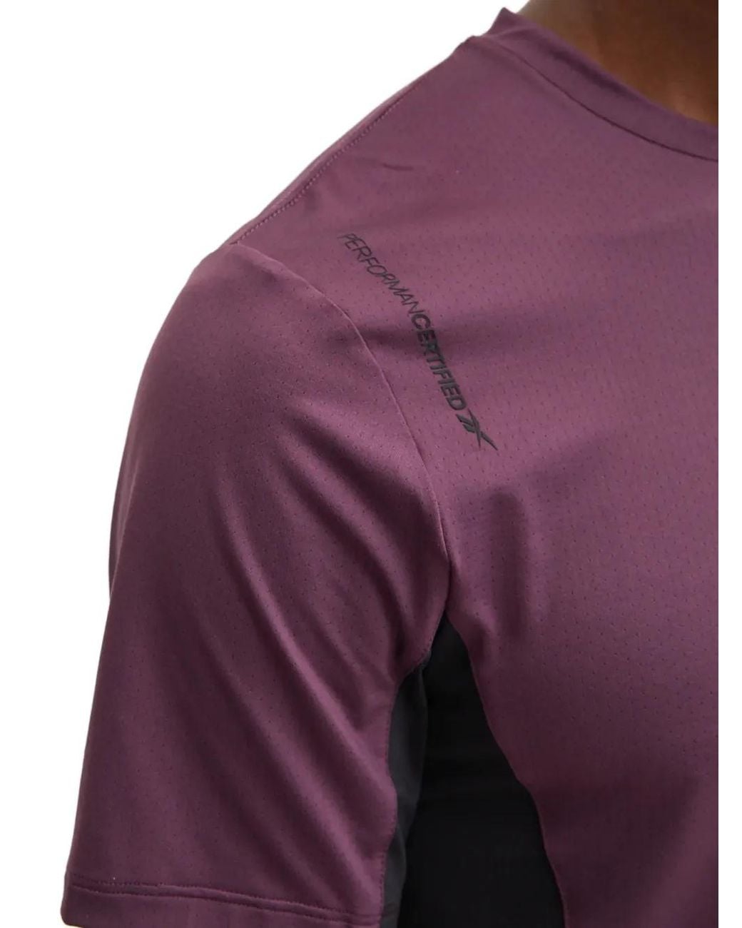 Reebok Purple Curved-Hem T-Shirt for men