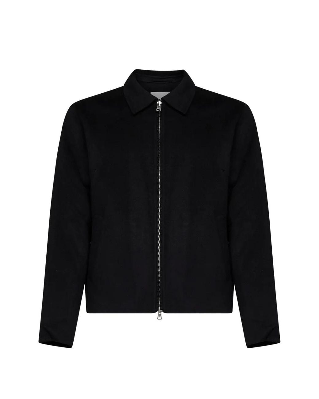 NN07 Black Arlo Zip-Up Collared Jacket for men