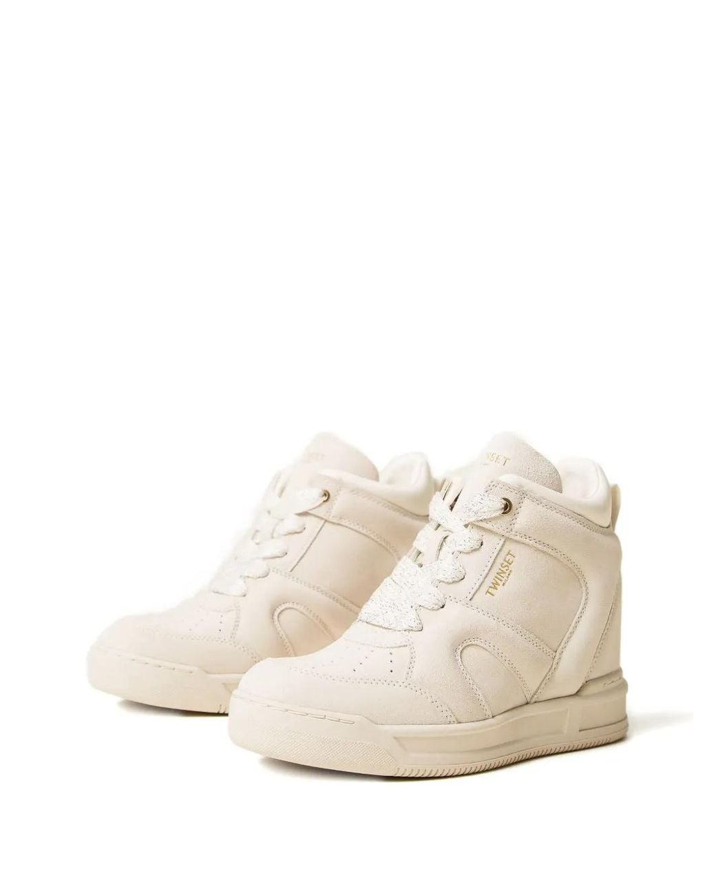 Twinset Natural Suede Sneakers