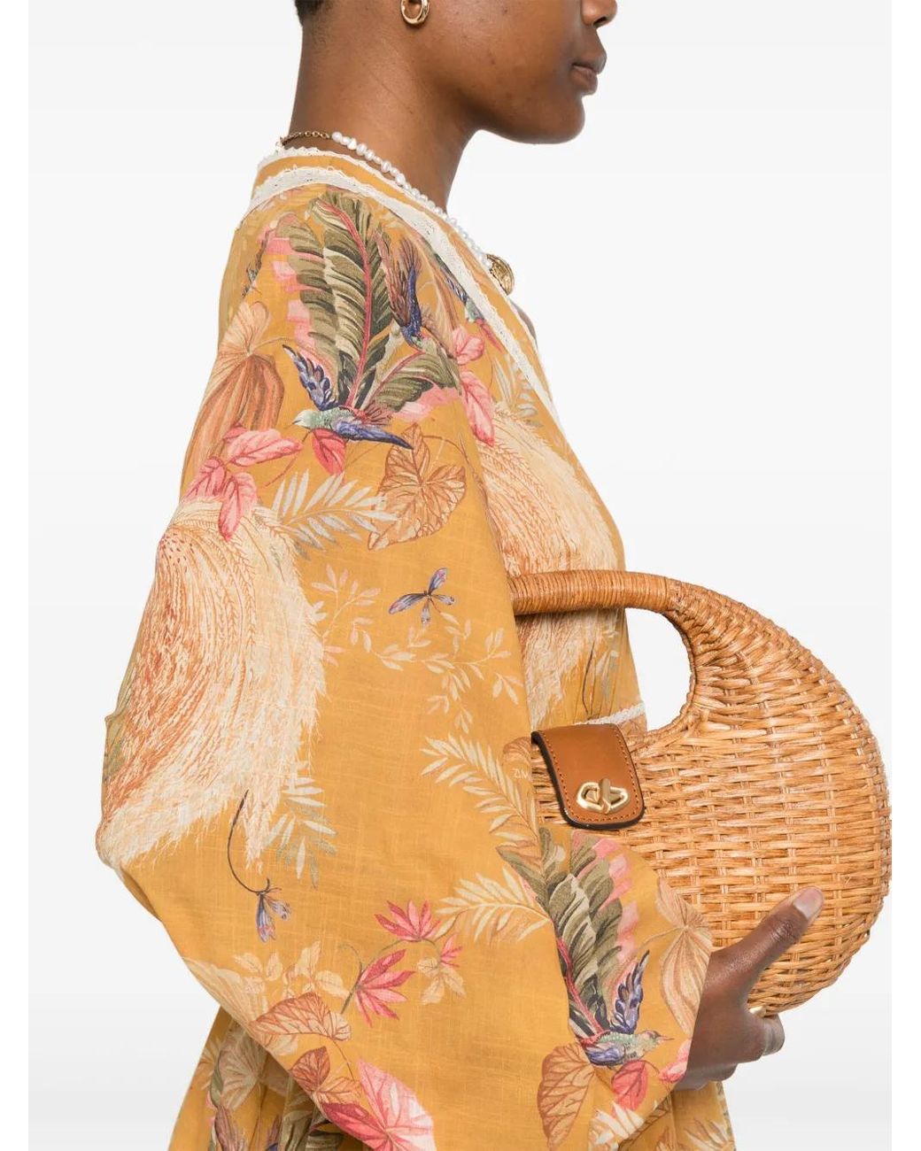 Zimmermann Ascension Mini-Jurk Met Franje in het Orange