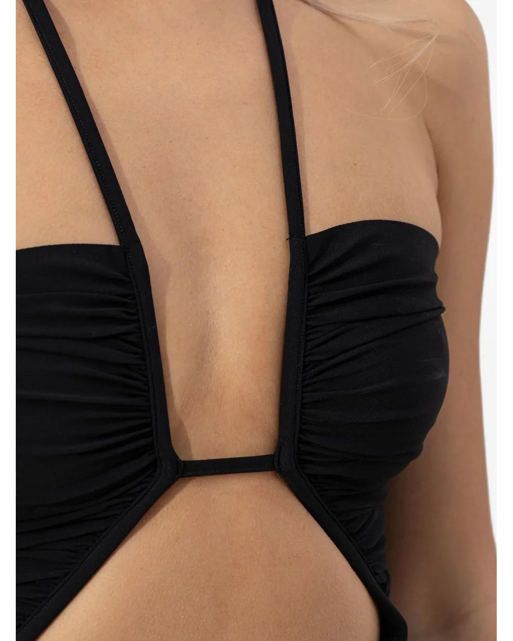 Rick Owens Black Halter Prong Bather