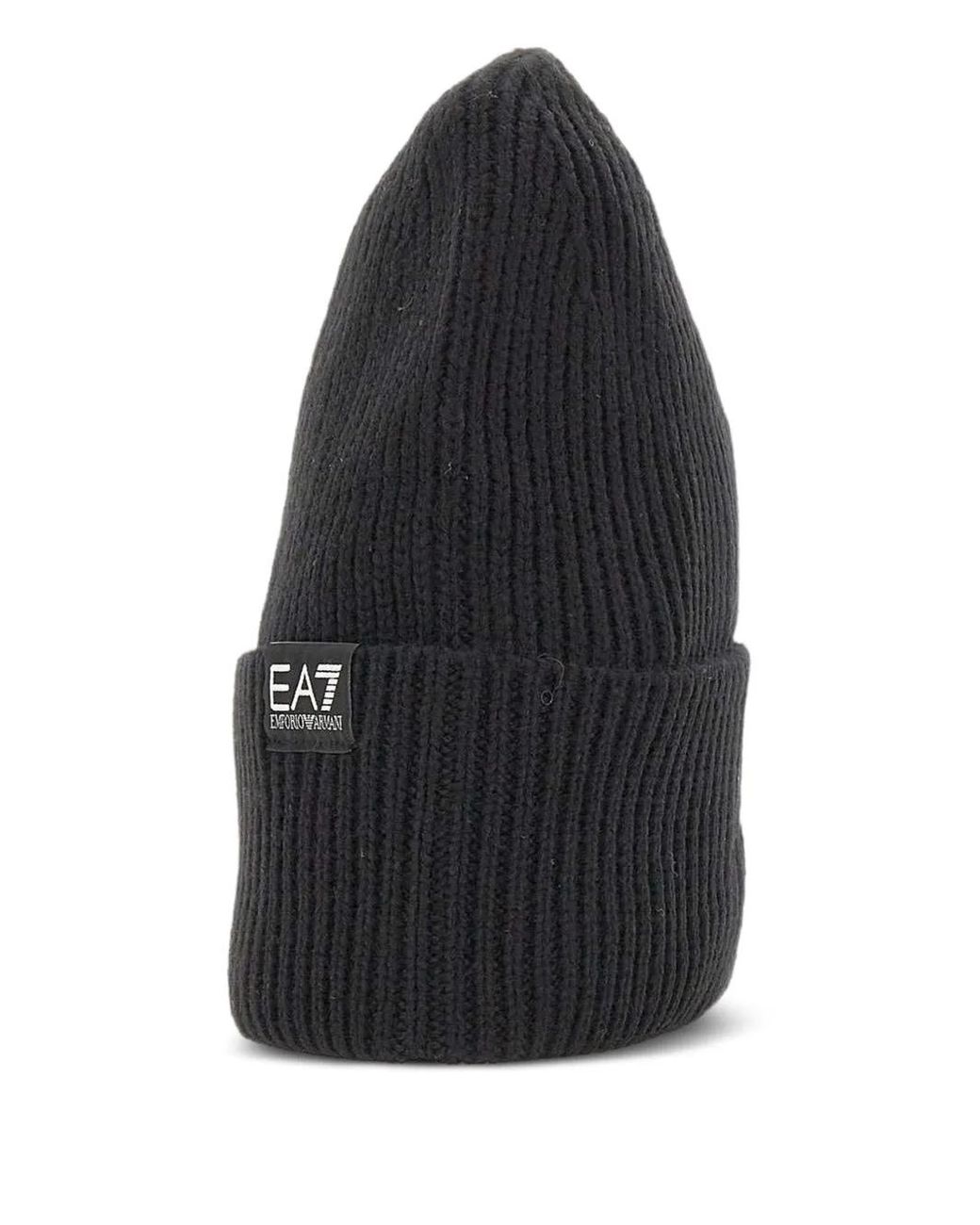 Gorro Con Parche Del Logo EA7 de color Black