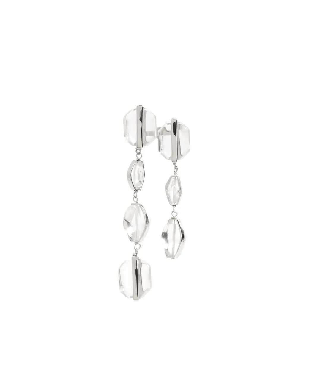 Pendientes Largos Jil Sander de color White