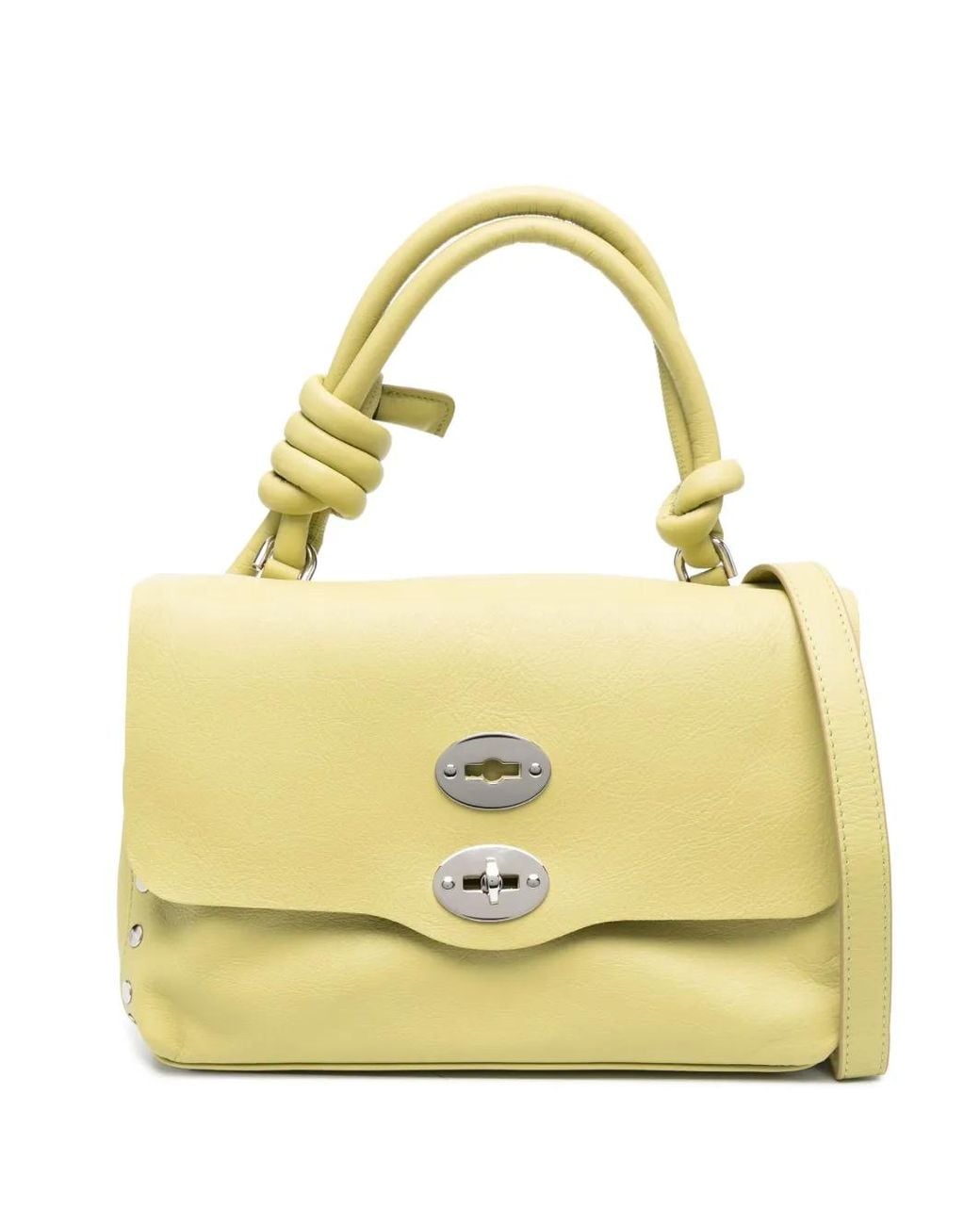 Zanellato Metallic Postina Piuma Knot Tote Bag