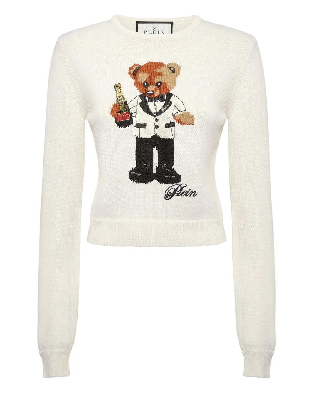 Pull Cropteddy Waiter À Col Rond Philipp Plein en coloris White