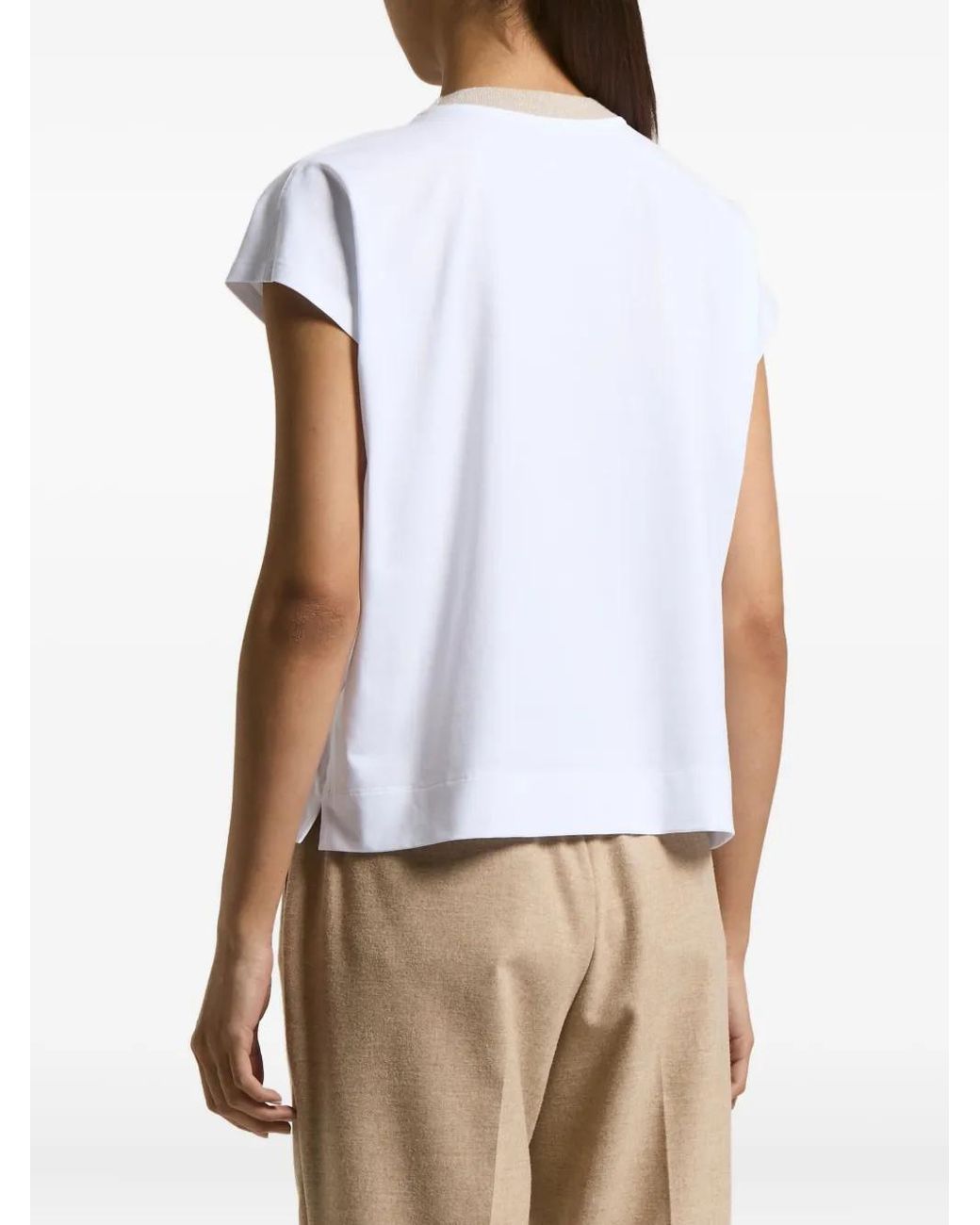 Peserico White Crew-Neckline T-Shirt