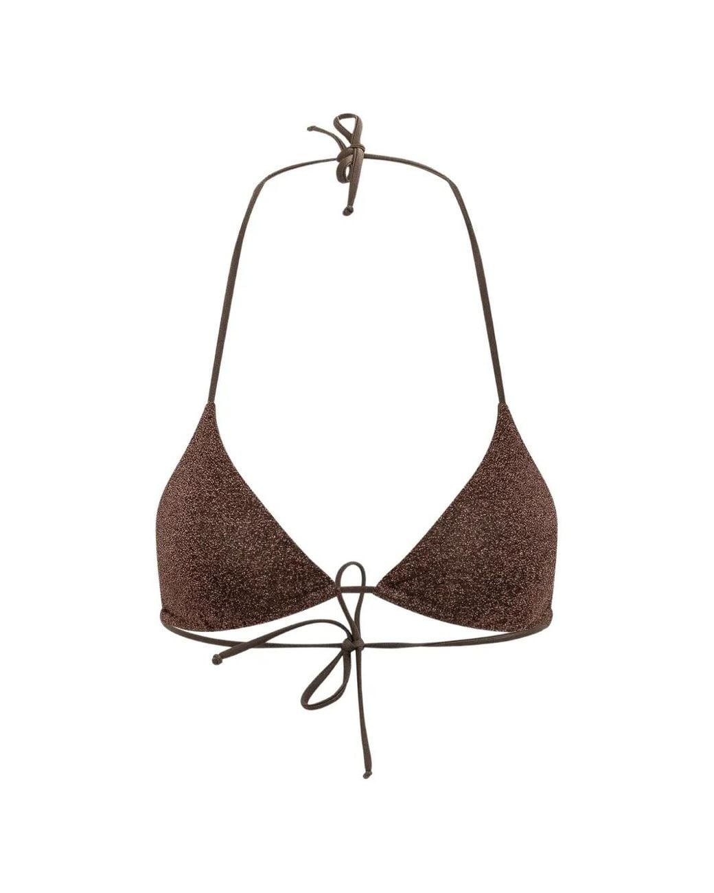Sundek Brown Jennifer Glitter Triangle Bikini Top