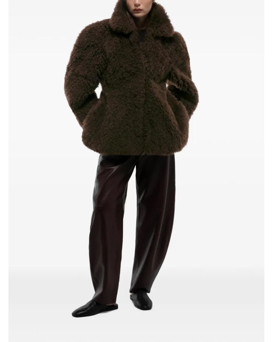 DUCIE Brown Maeve Peplum Jacket