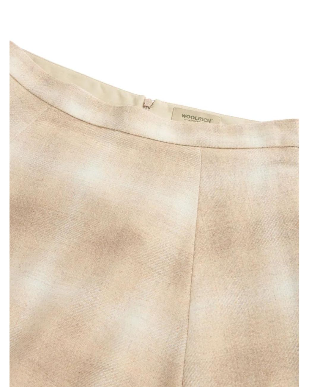 Woolrich Natural Pleated Ombre Skirt