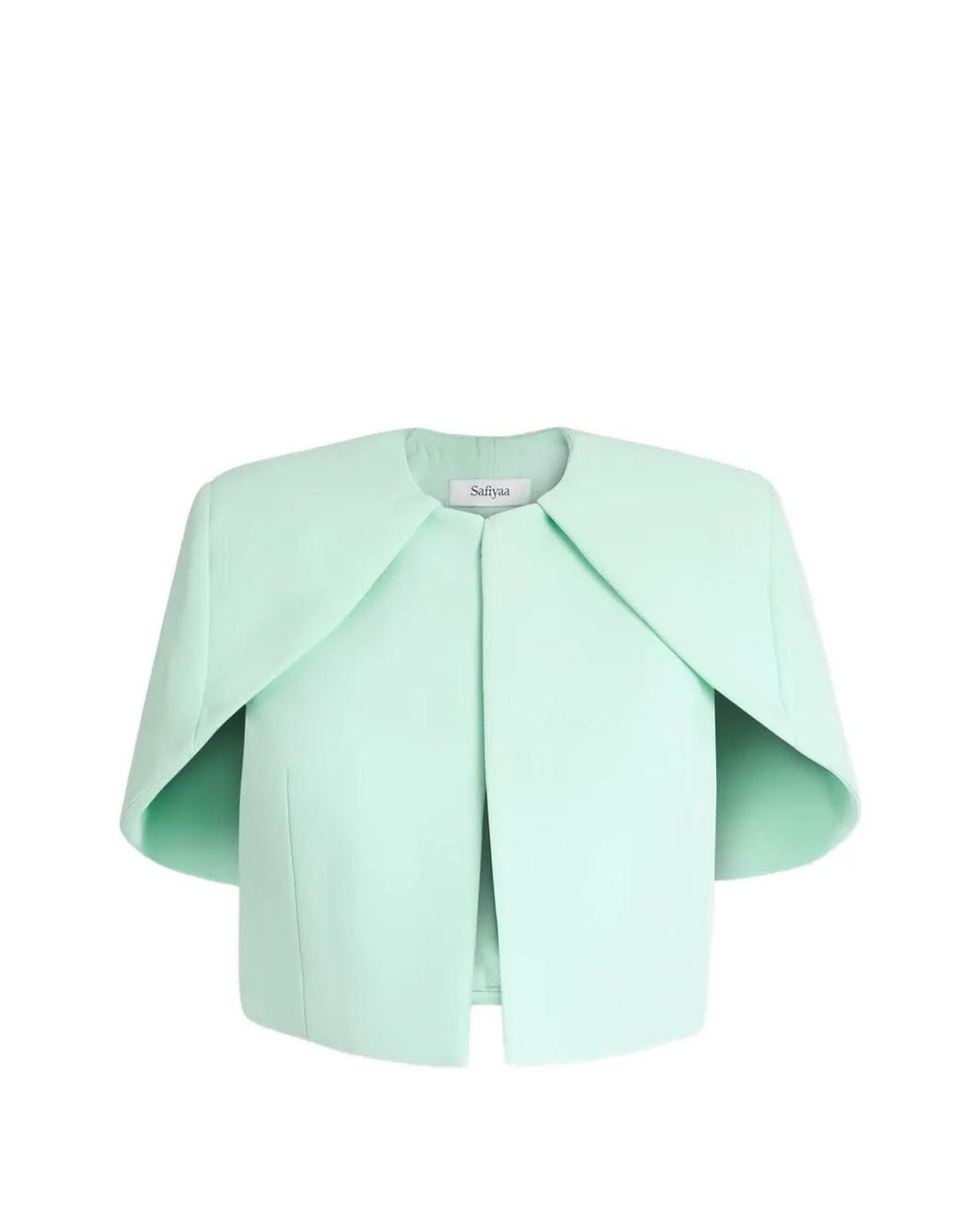 Safiyaa Green Veste Crop Micah Style Cape