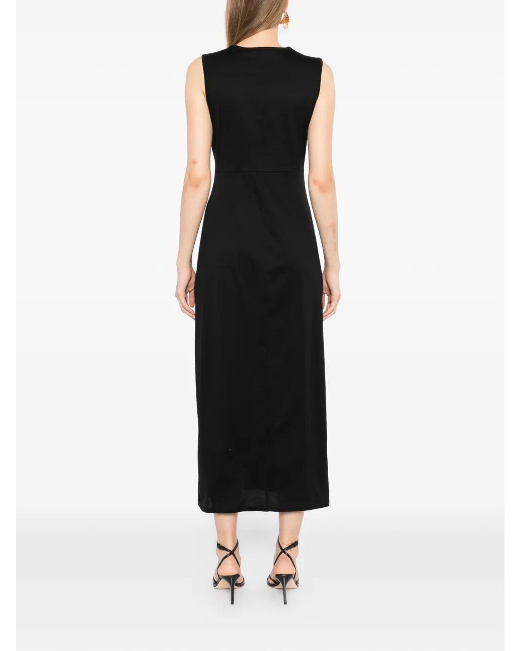 JNBY Black Twist-Detail Sleeveless Dress