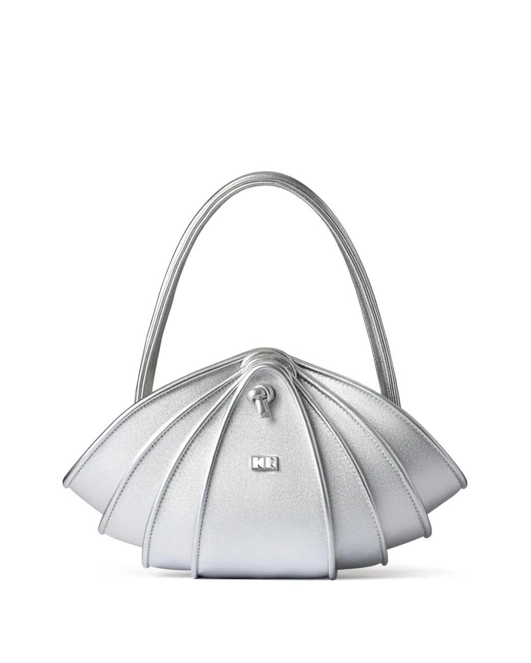 Korobeynikov White Mini Shrimp Shell-Shaped Tote Bag
