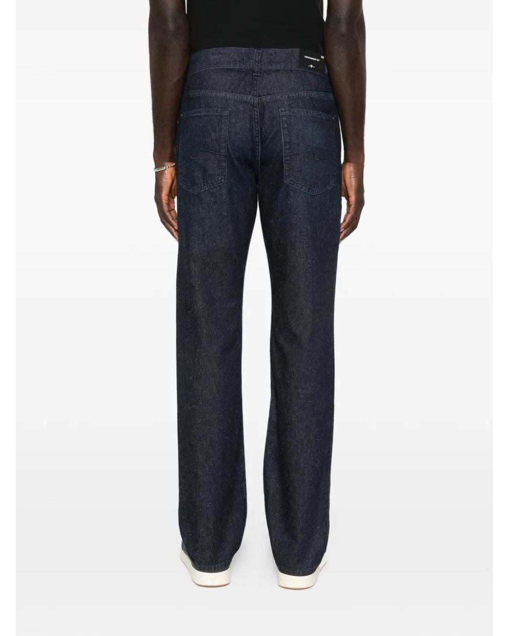 7 For All Mankind Blue Five-Pocket Denim Jeans for men