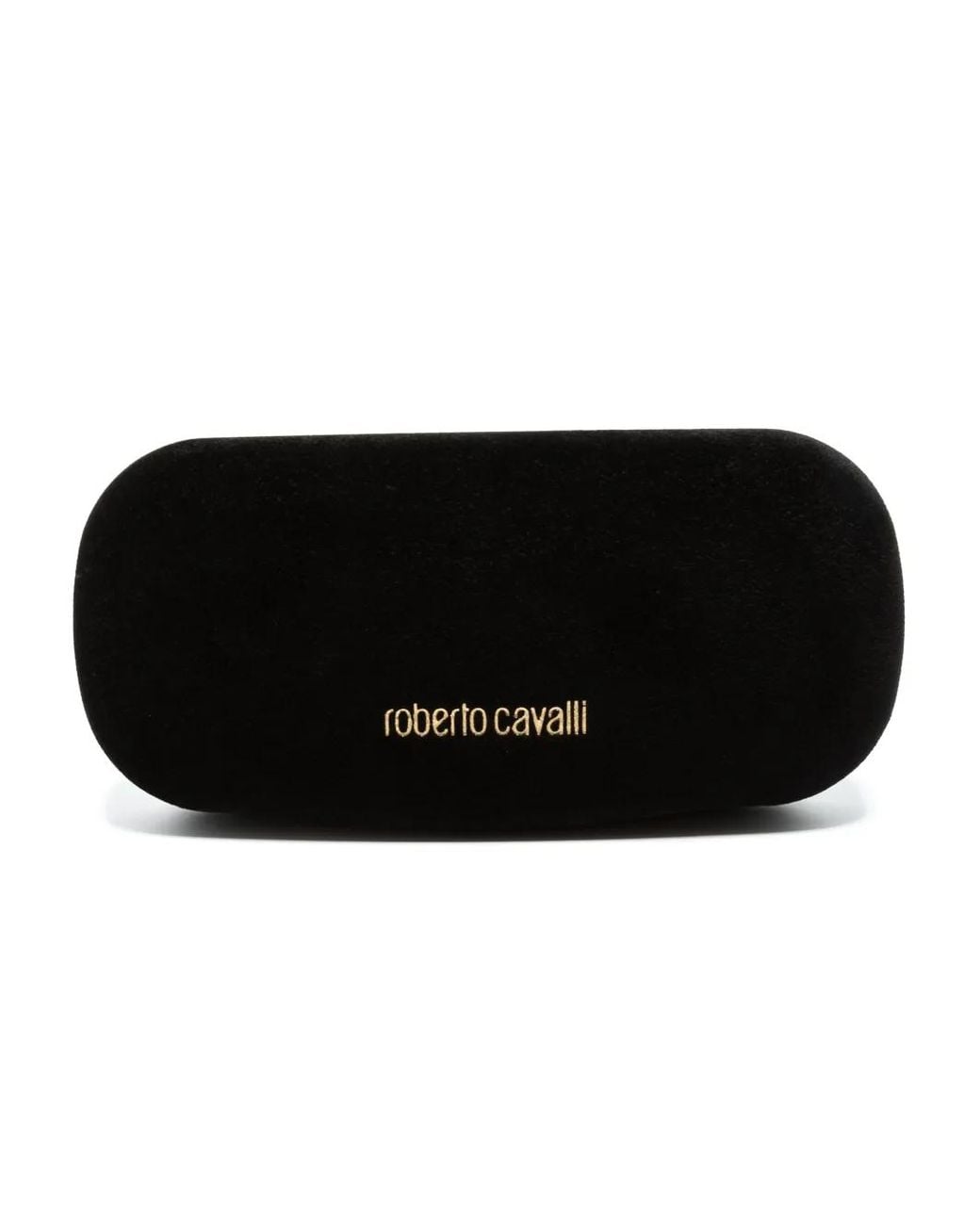 Roberto Cavalli Gray Logo-Plaque Rectangle-Frame Sunglasses
