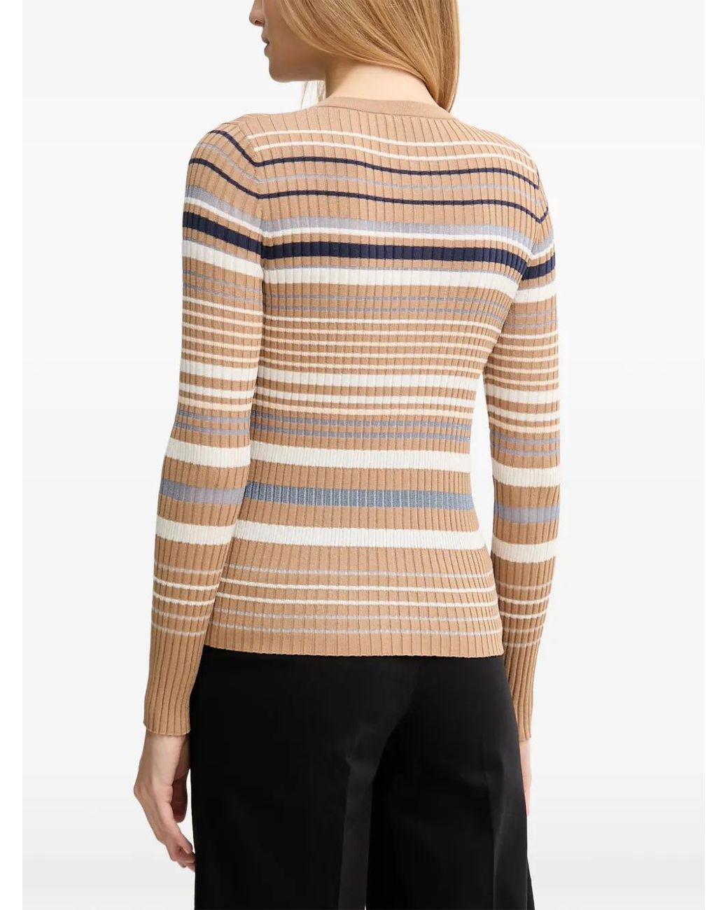 Benetton Black Striped Cardigan
