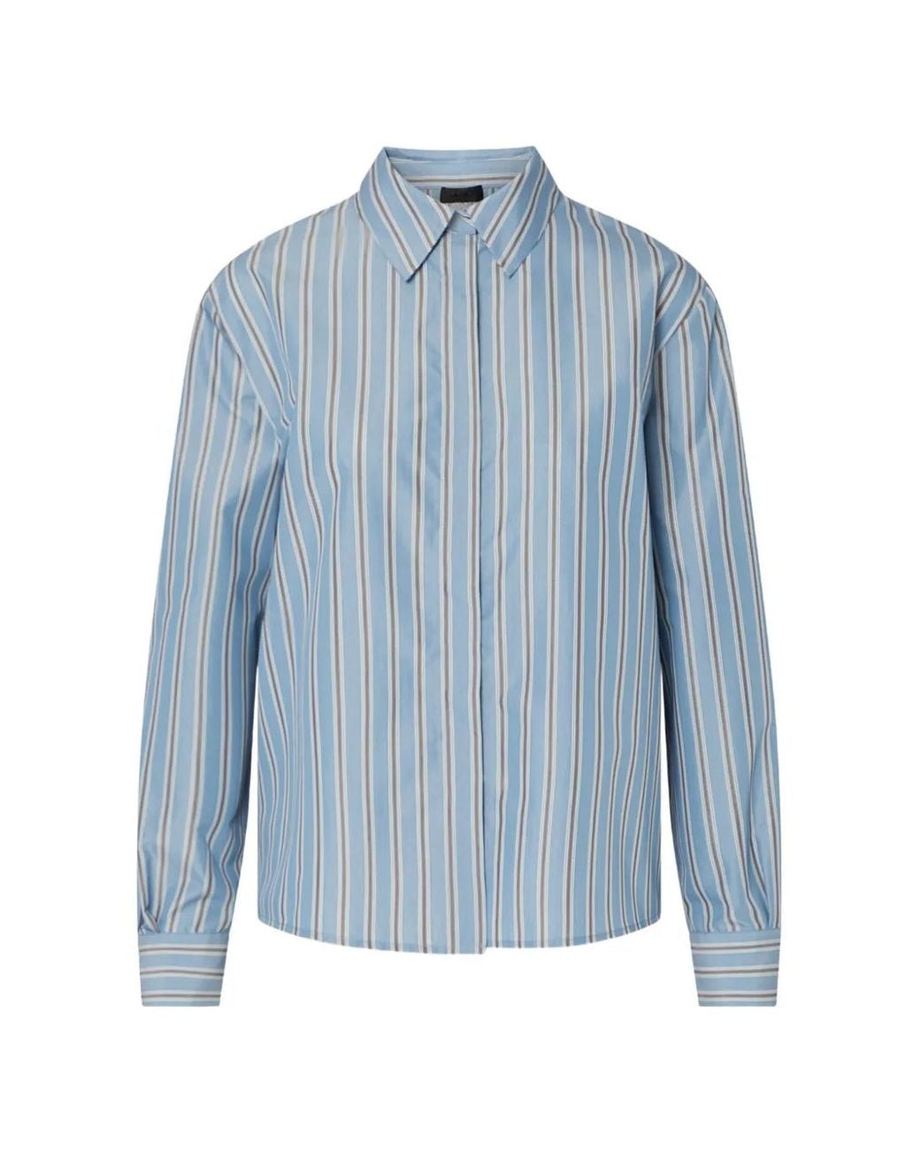 Liu Jo Blue Shirt With Lace Insert
