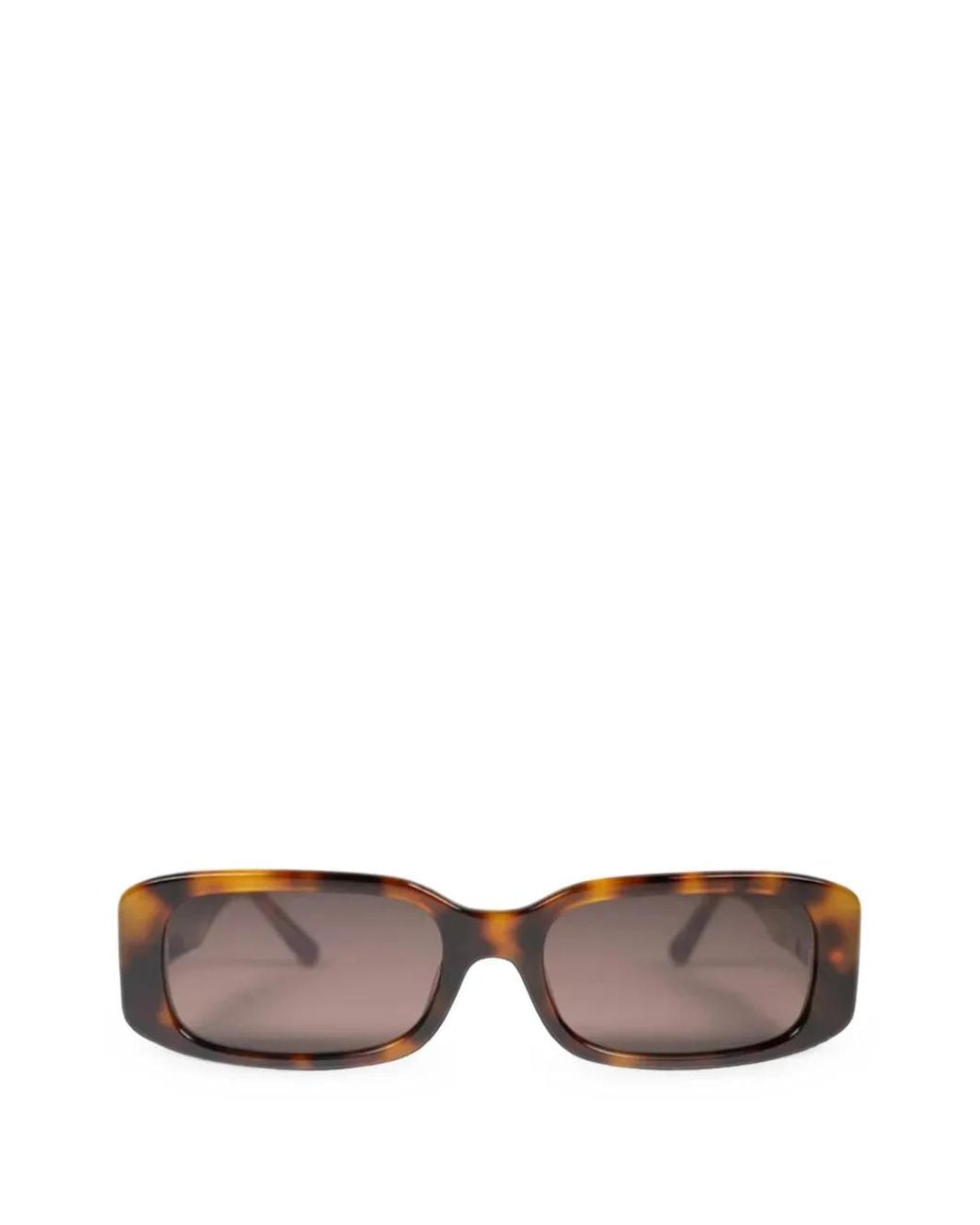 Messyweekend Brown Roxie Rectangle-Frame Sunglasses