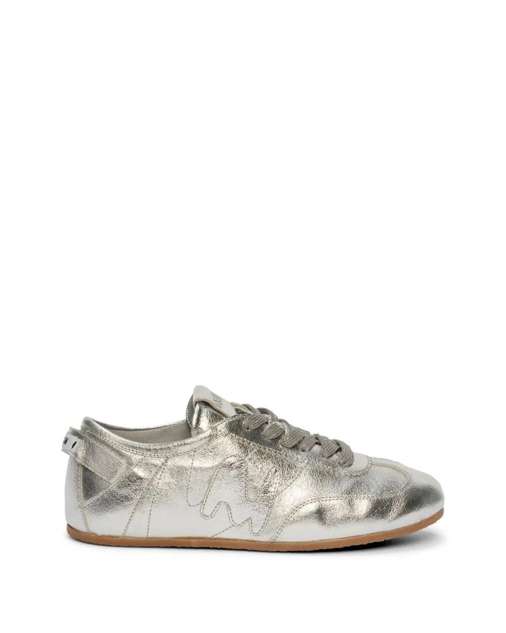 MSGM White Lace-Up Sneakers