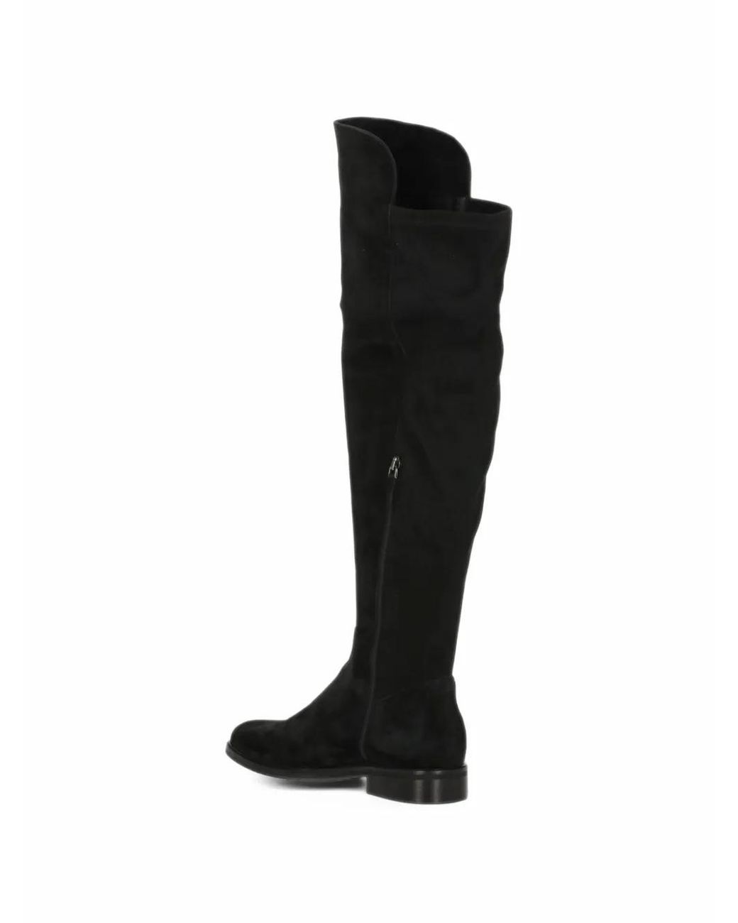 Julie Dee Black Suede Over-The-Knee Boots
