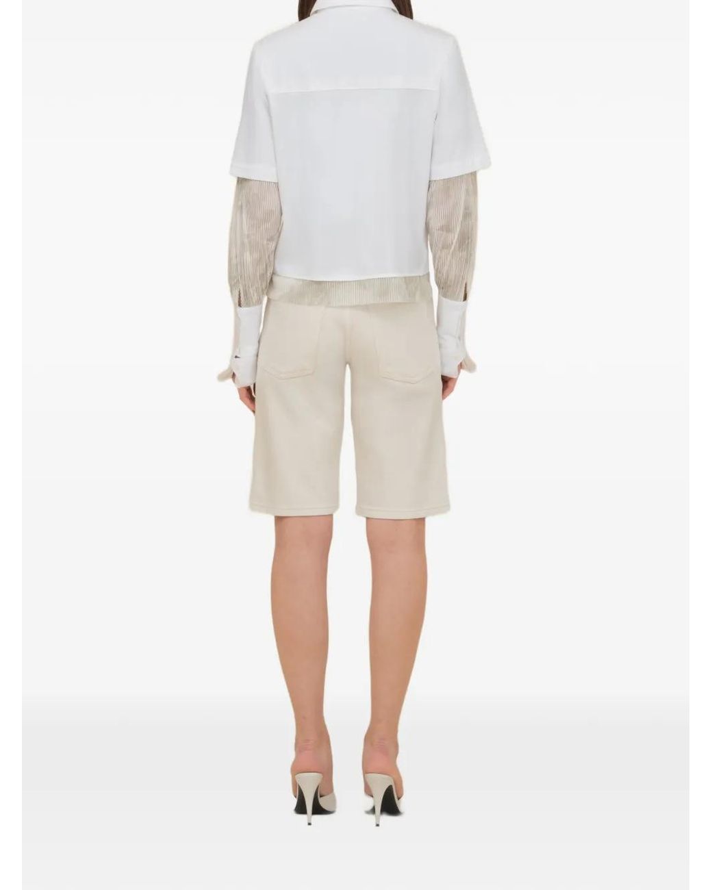 Contessa Mills White Aradia Layered-Sleeve Shirt