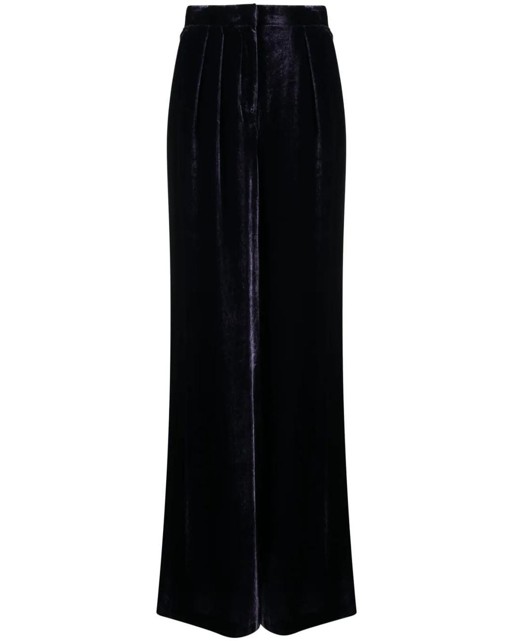 Alberta Ferretti Black High-waisted Pants