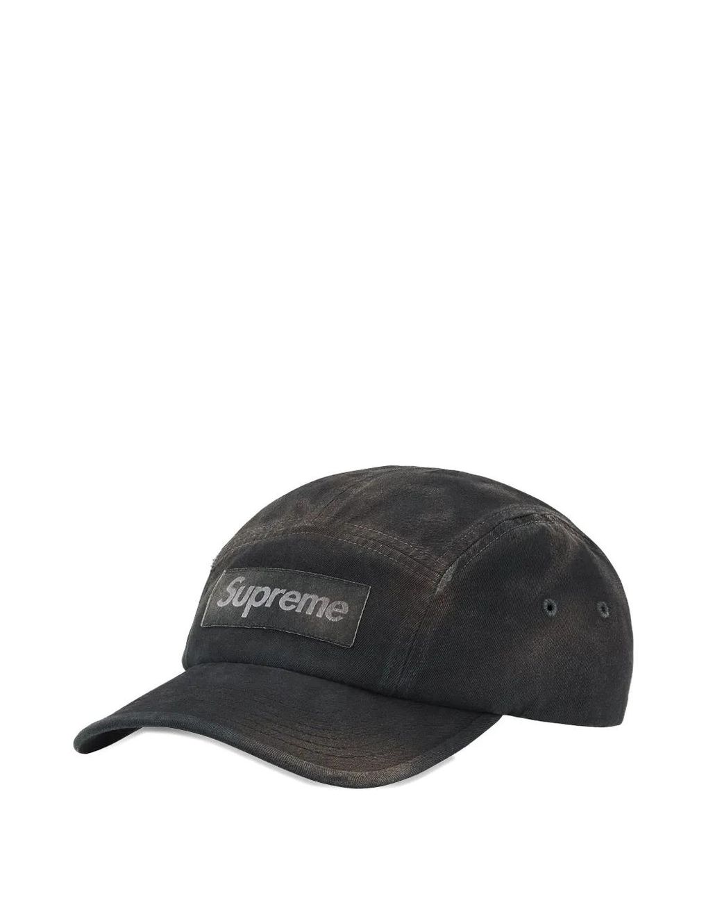 【Supreme】25FW／Overdyed Camp Cap／BLACK Supreme Overdyed Camp Cap Black - FW25 - US