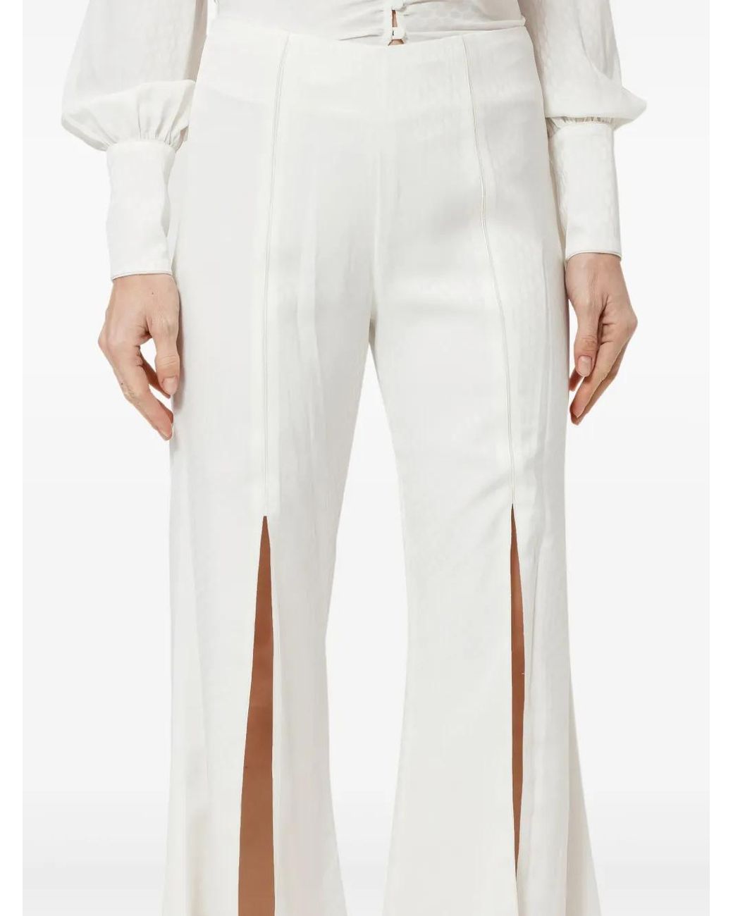 Pantalones Acampanados Alexis de color White