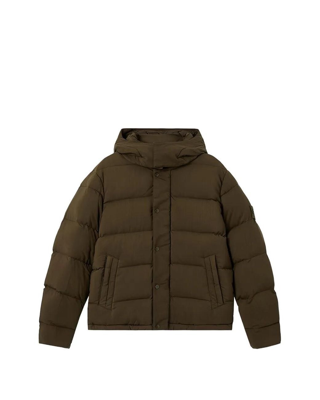 Stone Island Brown 4100063 Wool Ripstop-Tc_S.I. Ghost Down Jacket for men