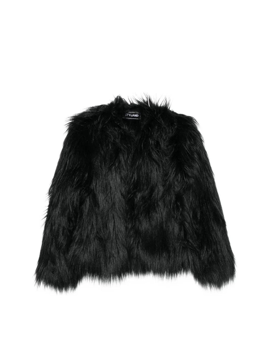 Styland Black Faux-Fur Jacket