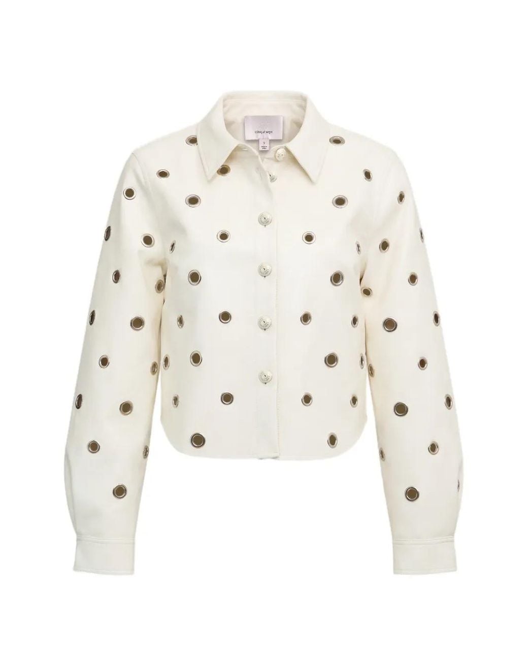 Cinq À Sept White Ramone Grommet-Embellished Jacket