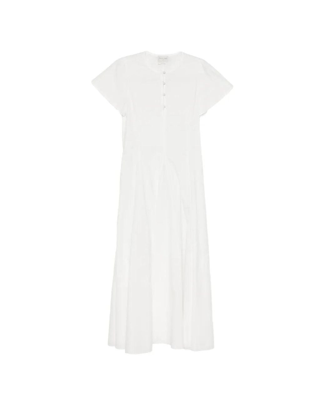 Forte_forte White Button-Up Flared Maxi Dress