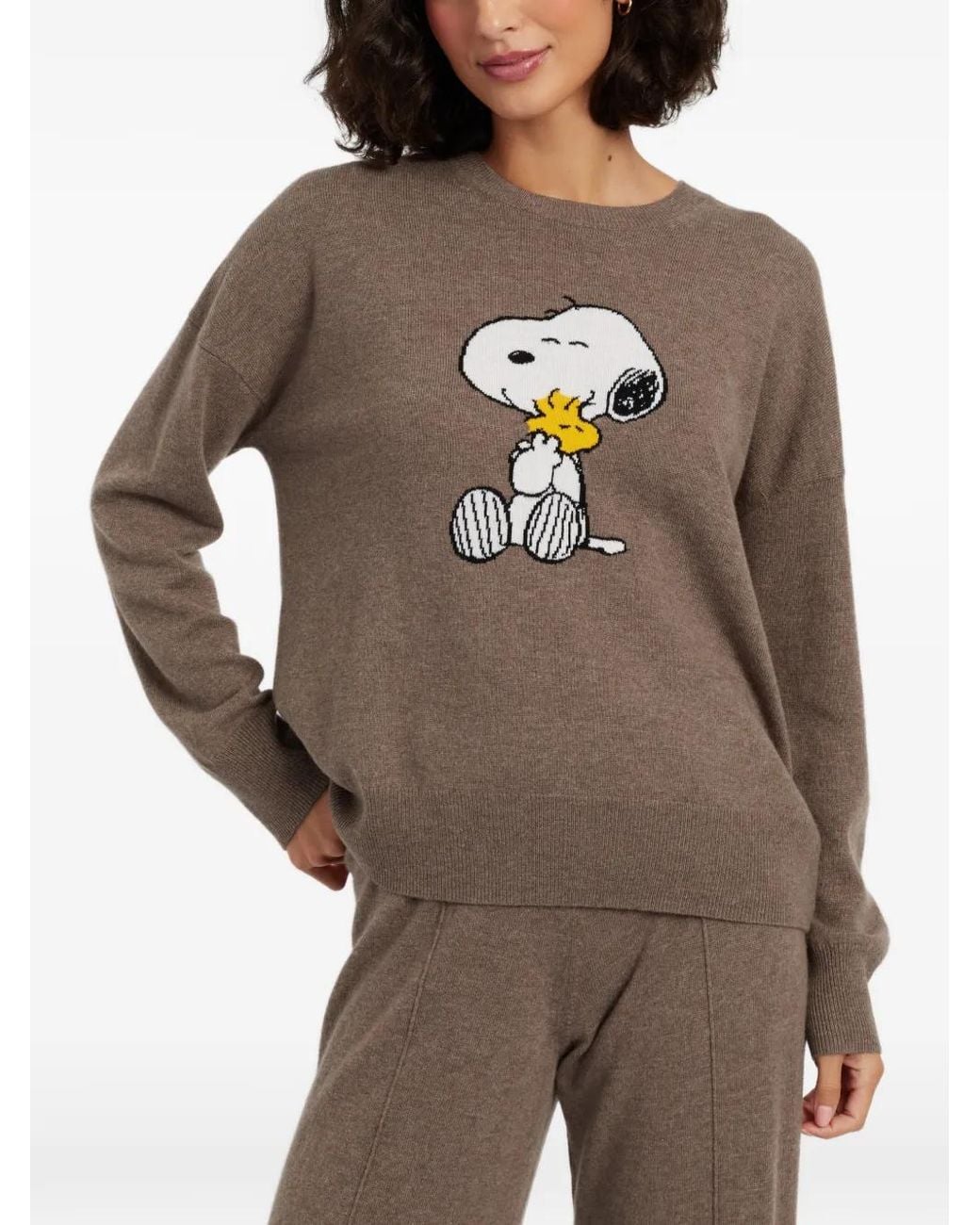 Chinti & Parker Brown Snoopy Woodstock Sweater
