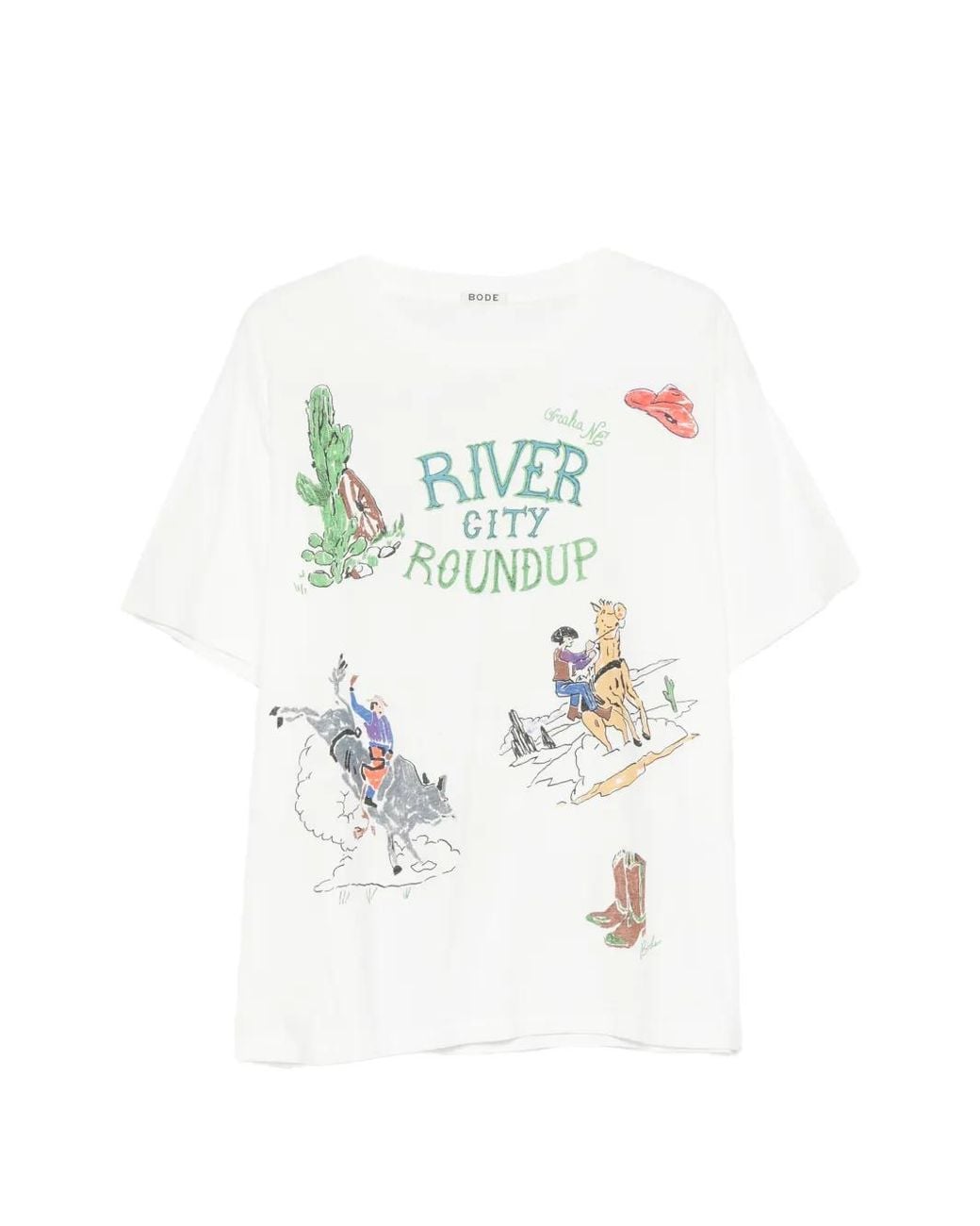 Bode White River City Graphic-Print T-Shirt for men