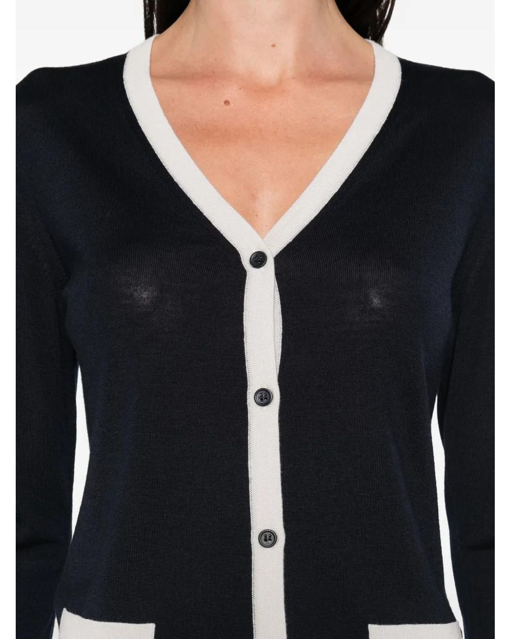 Max Mara Black Kenya Buttoned-Up Wool Cardigan