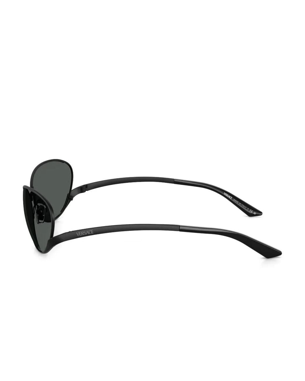 Versace Black Oval-Frame Sunglasses