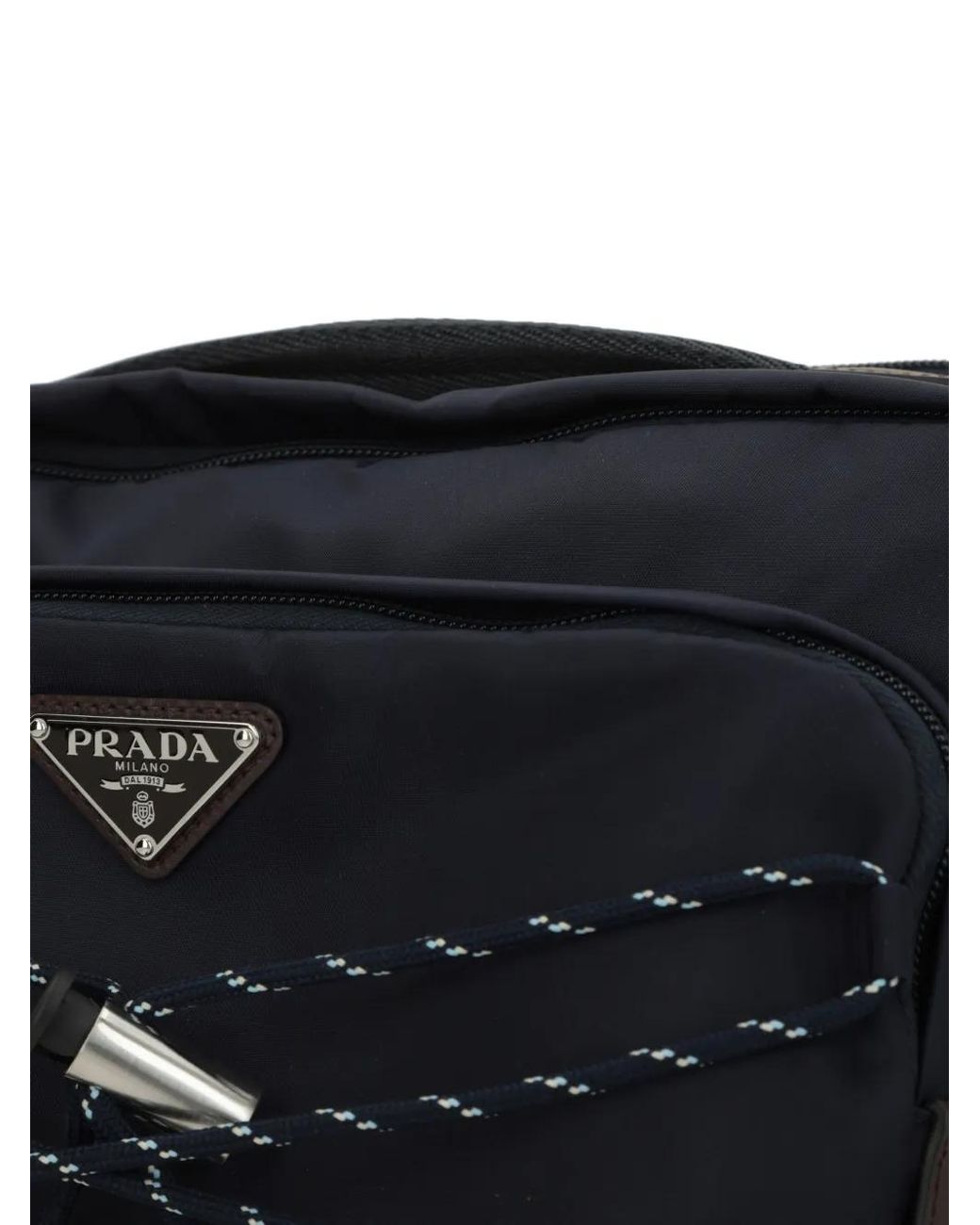 Prada Black Sac Porté Épaule Speedrock À Plaque Logo for men