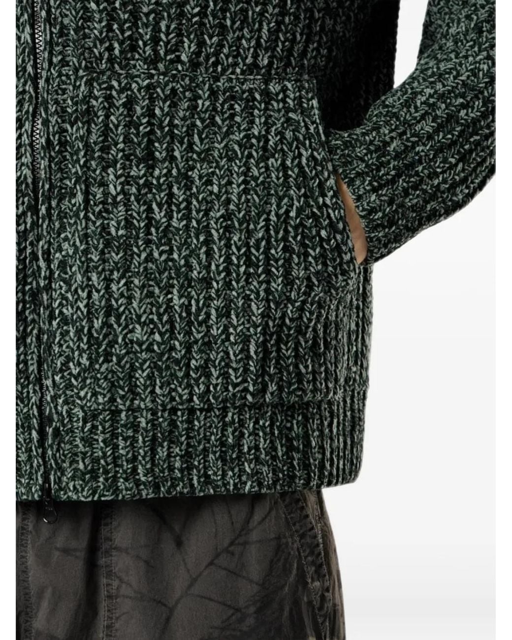 Stone Island Green 5100065 Mouliné Cotton Chenille Jumper for men