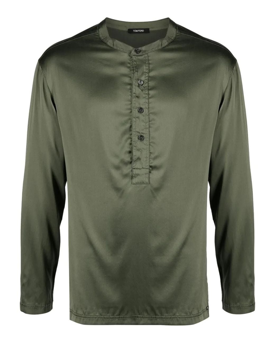 Tom Ford Green Henley Pyjama Top for men