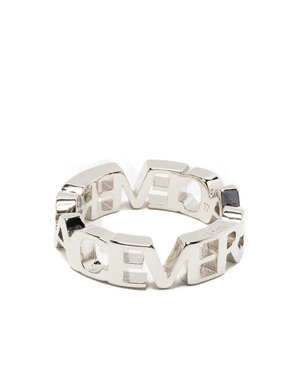 Versace White Logo Ring