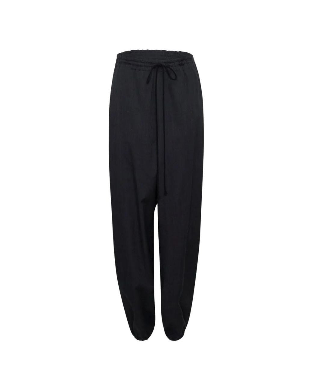 Y's Yohji Yamamoto Blue Drawstring-Waist Elasticated-Cuff Track Pants
